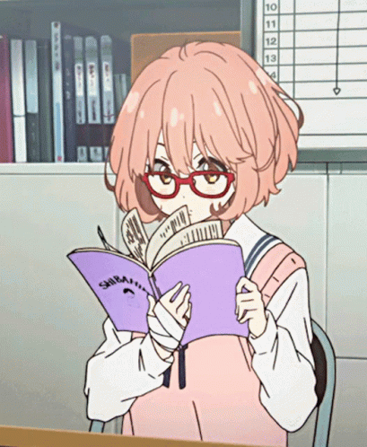 Anime Bookworm GIF - Anime Bookworm Book - Discover & Share GIFs