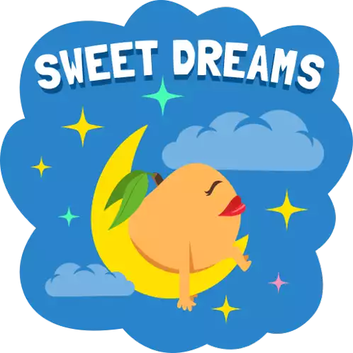 Sweet Dreams Peach Life Sticker - Sweet Dreams Peach Life Joypixels Stickers