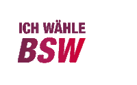 a logo for ich wähle bsw with a red cross