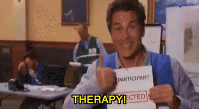 Christ Raeger Parks And Rec GIF - Christ Raeger Parks And Rec Therapy GIFs