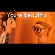 Cloudy With A Chance Of Meatballs Youre Beautiful GIF - Cloudy With A Chance Of Meatballs Youre Beautiful Flint Lockwood GIFs