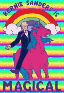 Rainbow Unicorn GIF - Rainbow Unicorn Bernie GIFs