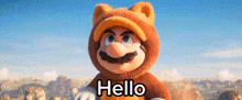 Tanooki Mario Hello GIF - Tanooki Mario Hello Nervous GIFs