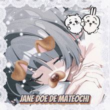 a picture of jane doe de mateochi with a cat ear on her head