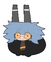a cartoon drawing of a person with horns