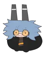 a cartoon drawing of a person with horns