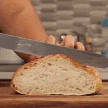 Slicing A Loaf Of Bread Joshua Walbolt GIF - Slicing A Loaf Of Bread Joshua Walbolt Lovefoodmore With Joshua Walbolt GIFs