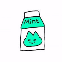 mint cat lovely cute milk
