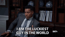 I Am The Luckiest Guy In The World Lodric Collins GIF - I Am The Luckiest Guy In The World Lodric Collins Donald Winthrop GIFs