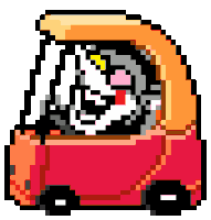 Pixel Toy Car Sticker - Pixel Toy Car Baby Car Stickers