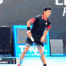 Kei Nishikori Return Of Serve GIF - Kei Nishikori Return Of Serve Tennis GIFs