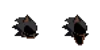 a pixel art drawing of a person 's head with a beard