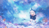 a girl in a shark costume is holding a trident in her hand