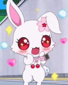 jewelpet ruby tail wag in love daydreaming
