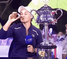 Ash Barty Trophy GIF - Ash Barty Trophy Beer GIFs
