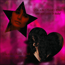 a picture of a woman in a heart with the words " you 're the scarlet witch "