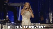 Is This Thing On Carrie Underwood GIF - Is This Thing On Carrie Underwood Stagecoach GIFs