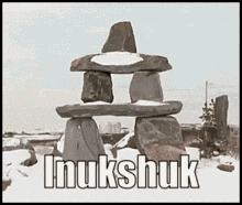 inukshuk nunavut northern canada canada polar bears