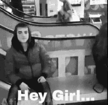 Escalator Hey Girl GIF