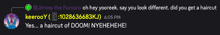 a screenshot of a conversation between jimmy and keerooy