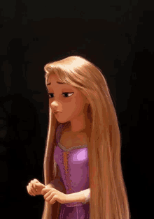 Sad Rapunzel GIF - Tangled Sad Down GIFs