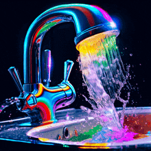 Sink Water GIF - Sink Water Colors GIFs