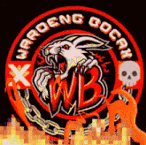 waroeng bocah logo with a rabbit and chains