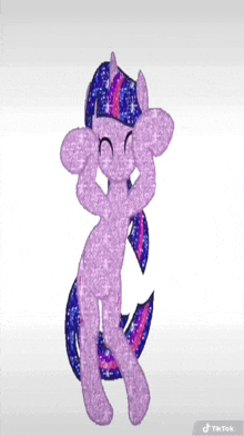 twilight sparkle from my little pony is dancing on a tiktok video