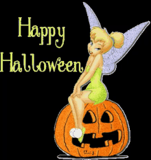 ハロウィン ディズニー GIF - Halloween Disney Tinkerbell Happy Halloween GIFs