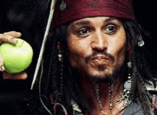 apple want some johnny depp captain jack sparrow pirates of the caribbean