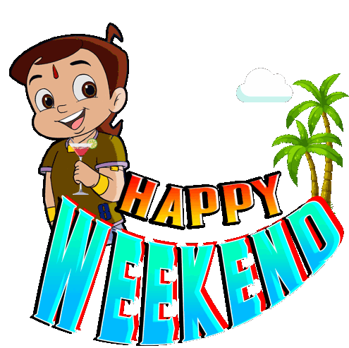 Happy Weekend Chhota Bheem Sticker - Happy Weekend Chhota Bheem Have A Good Weekend Stickers