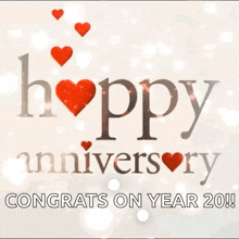 a happy anniversary congratulations on year 20 !
