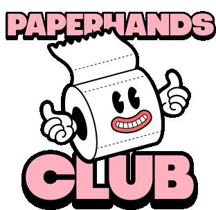 Paper Hands Paperhands Club Sticker - Paper Hands Paperhands Club Paperhand Stickers
