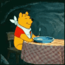 Erica At Dinner Lets Eat GIF - Erica At Dinner Lets Eat Winnie The Pooh GIFs