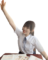 Haruno Riri 春野莉々 Sticker - Haruno Riri 春野莉々 Schoolgirl Hand Raised Stickers