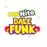 a colorful logo for con nito dale funk with a white background