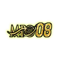 a logo that says mr08 on it with a globe in the middle