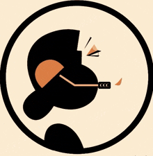 a cartoon drawing of a person smoking a cigarette with the letters ccc on the bottom