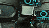 a person holding a cell phone in front of a computer screen that says ' i 'm sorry ' on it