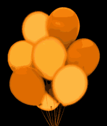 balloons orange lightup party