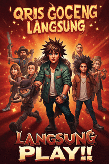 a poster for oris goceng langsung shows a group of kids