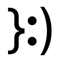 a black and white drawing of a person 's face with a smiley face