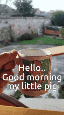 Good Morning Pig GIF - Good Morning Pig Good Morning Coffee GIFs