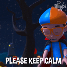 Please Keep Calm Blippi GIF - Please Keep Calm Blippi Blippi Wonders - Educational Cartoons For Kids GIFs