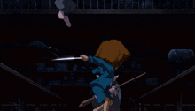 a cartoon of a girl being attacked by a group of monsters