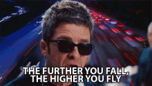 The Further You Fall The Higher You Fly Noel Gallagher GIF - The Further You Fall The Higher You Fly Noel Gallagher This Is The Place GIFs