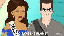 Go Save The Planet Matty Mulligan GIF - Go Save The Planet Matty Mulligan Lucy Suwan GIFs