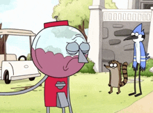 a regular show cartoon with a gumball machine