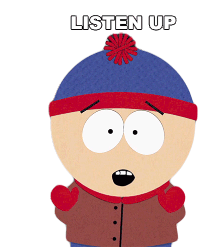 Listen Up Stan Marsh Sticker - Listen Up Stan Marsh South Park Stickers