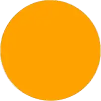 an orange circle on a white background with a white outline
